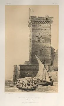 Architecture Pittoresque ou Monuments des xveme. Et xvieme. Siecles: Chatea.. Stock Illustration