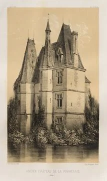 Architecture Pittoresque ou Monuments des XVeme. Et XVIeme. Siecles: Chatea.. イラスト素材