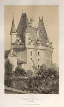 Architecture Pittoresque ou Monuments des XVeme. Et XVIeme. Siecles: Chatea.. Stock Illustration