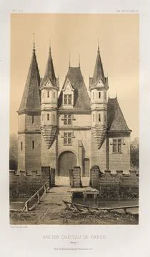 Architecture Pittoresque ou Monuments des XVeme. Et XVIeme. Siecles: Chatea.. イラスト素材