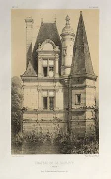 Architecture Pittoresque ou Monuments des XVeme. Et XVIeme. Siecles: Chatea.. Stock Illustration