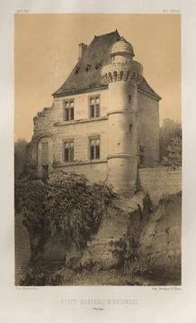 Architecture Pittoresque ou Monuments des XVeme. Et XVIeme. Siecles: Chatea.. イラスト素材