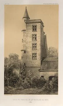 Architecture Pittoresque ou Monuments des xveme. Et xvieme. Siecles: Chatea.. イラスト素材