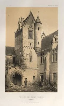 Architecture Pittoresque ou Monuments des XVeme. Et XVIeme. Siecles: Chatea.. Stock Illustration