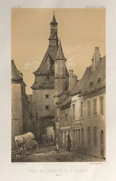 Architecture Pittoresque ou Monuments des xveme. Et xvieme. Siecles: Chatea.. イラスト素材