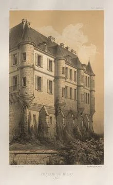 Architecture Pittoresque ou Monuments des xveme. Et xvieme. Siecles: Chatea.. イラスト素材