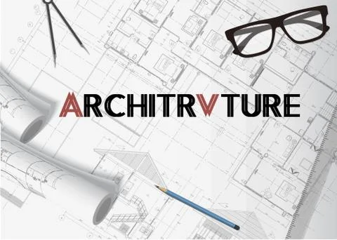 Architecture plan background Stock Illustration