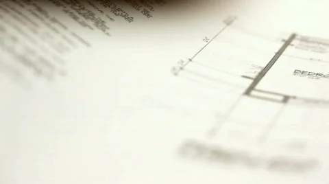 Architecture plans and hard hat. 스톡 동영상 306103