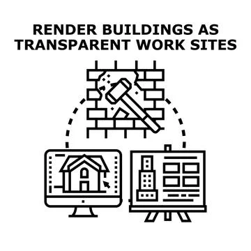 Architecture professionals planning construction project, designing building  Stock Illustration