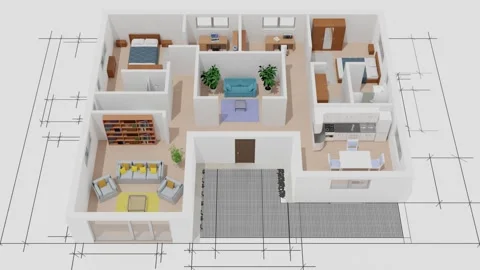 Architecture. Progressive design; construction renovation apartment house. Stock Footage 299694710