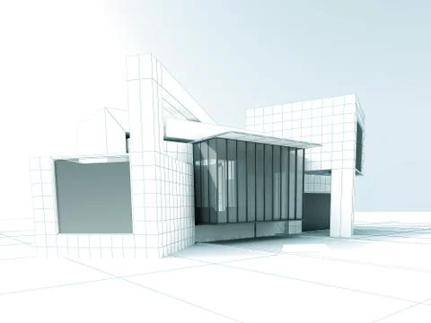 Architecture project design Stock Illustration