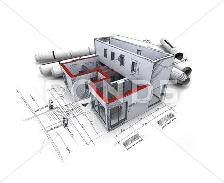 Architecture project Stock Illustration