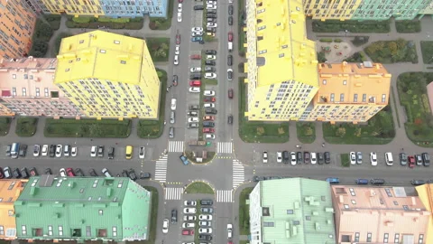 Architecture. Residential complex. Aerial view. Stock Footage 141970707