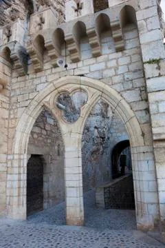 Architecture of Rocamadour, Lot,  Midi-Pyrenees, France Stock Photos