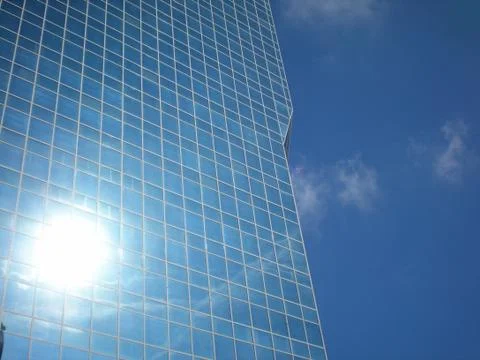 Architecture in Rotterdam the reflection of the sky 库存照片