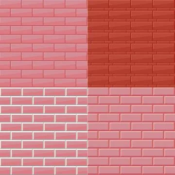 Architecture rustication types set smoth Stock Illustration