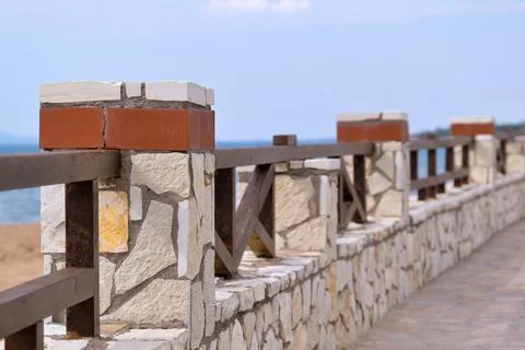 Architecture of the seaside boulevard Stock Photos