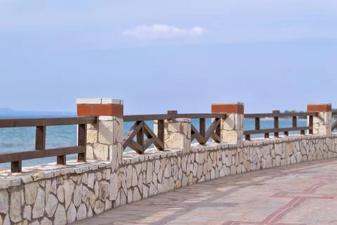 Architecture of the seaside boulevard Foto stock