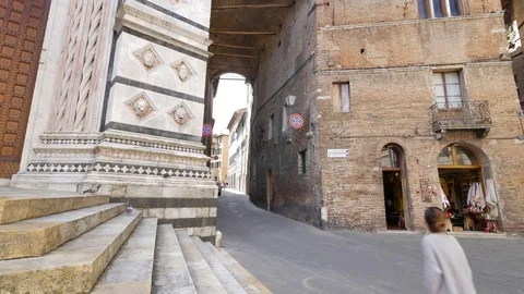 Architecture of Siena's Old Town,May 2017 Italy. Video stock 75966332