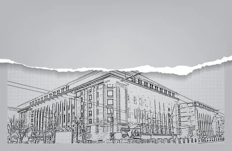 Architecture. sketch. drawing of building 스톡 일러스트