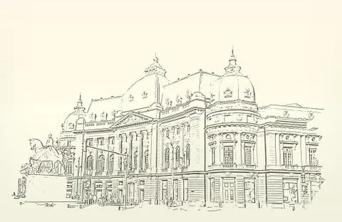 Architecture. sketch. drawing of building 스톡 일러스트