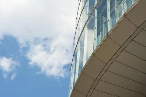 Architecture with sky and cloud reflection Stock Photos
