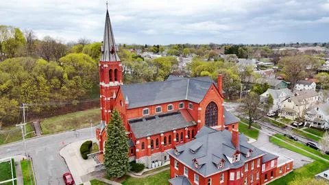 Architecture - St. Vincent De Paul Church - Syracuse, NY 库存照片