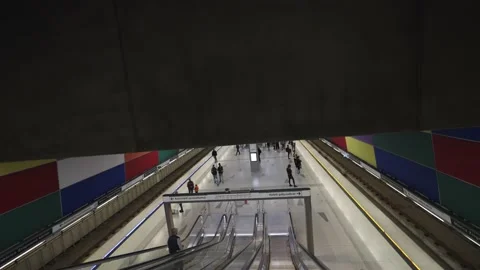 Architecture of Subway Station in Budapest Video stock 197326448