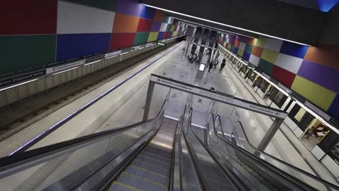 Architecture of Subway Station in Budapest Video stock 197326463
