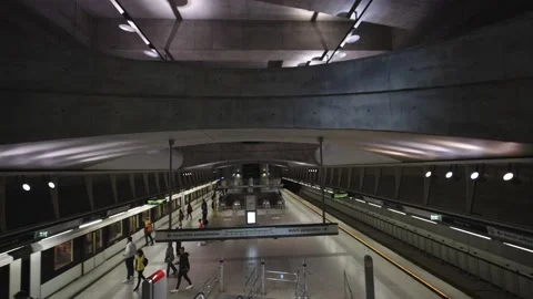 Architecture of Subway Station in Budapest Video stock 197326488