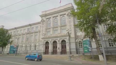 Architecture of the summer city of students Stock Footage 183869848