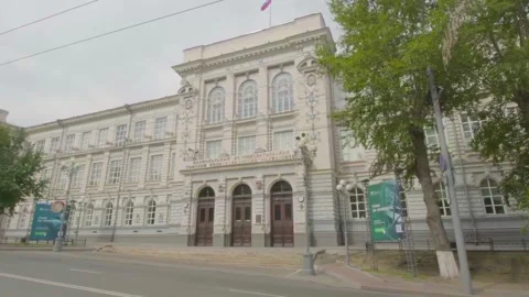 Architecture of the summer city of students Stock Footage 183870353