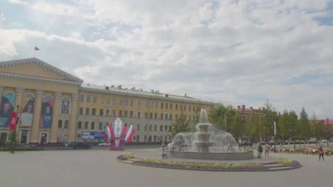 Architecture of the summer city of students Stock Footage 183872459