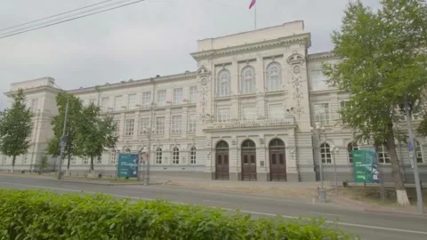 Architecture of the summer city of students Stock Footage 183874508