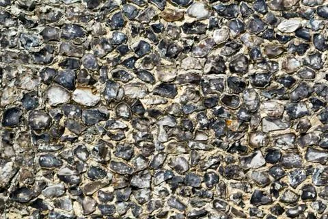 Architecture texture - old flint wall Stock Photos