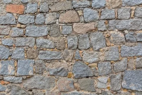 Architecture textures, detailed and rustic of paired masonry granite Stock Photos
