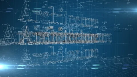 Architecture title engineering blueprint design abstract - 3d animation Vídeos de archivo 118950856