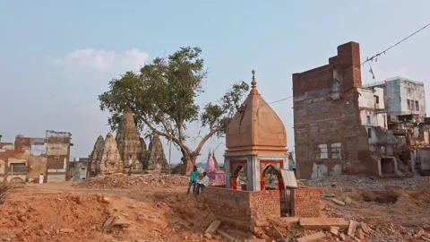 Architecture of Varanasi old city. Stock Footage 141456872