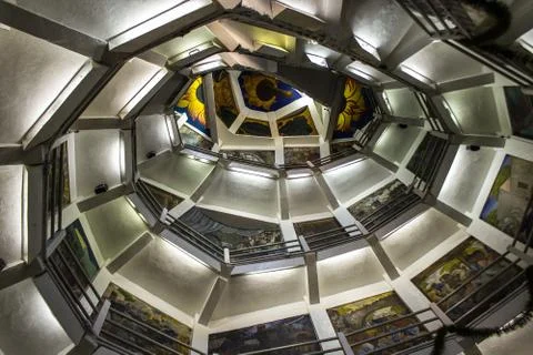 Architecture view, hall perspective Stock Photos