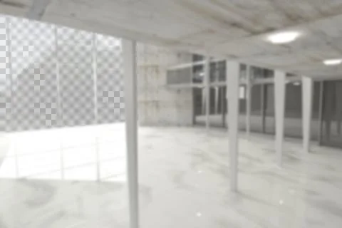 Architecture visualization of empty hall Ilustración de archivo