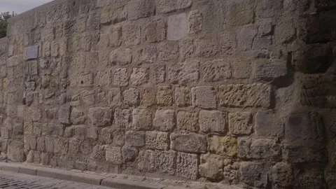 Architecture Wall Stone Street Day 2026 Stock Footage 341663297
