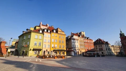 Architecture of Warsaw's old town. Stock Footage 74107417