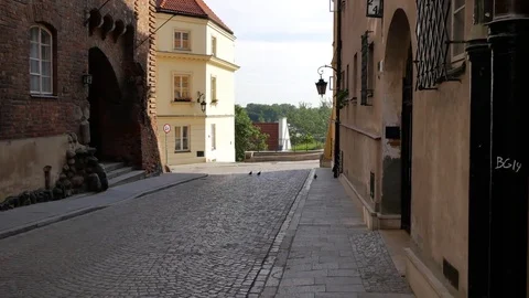 Architecture of Warsaw's old town. Video stock 76985245