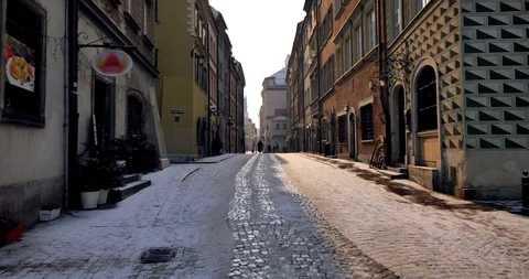 Architecture of Warsaw's Old Town. Vídeo Stock 86636003