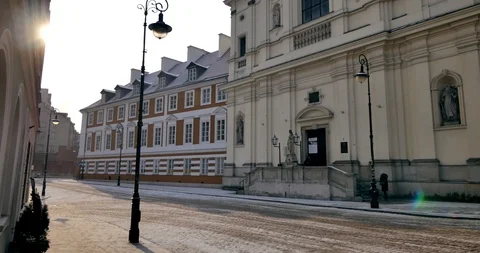 Architecture of Warsaw's Old Town. Stock-Footage 86636432