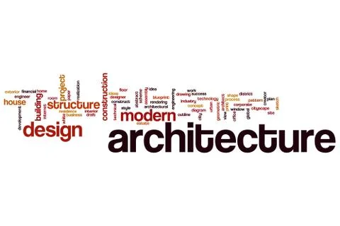 Architecture word cloud Stock Illustration