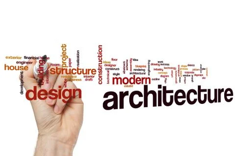Architecture word cloud Stock Illustration
