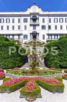 Architectures and landscapes of Como Lake Stock Photos
