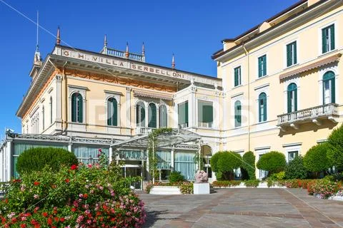 Architectures and landscapes of Como Lake Stock Photos