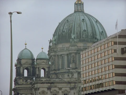 ARCHIVAL 35MM 2K- EXT. DAY BERLIN 1996 - BERLIN EAST MUSEUM ISLAND Stock Footage 74592857